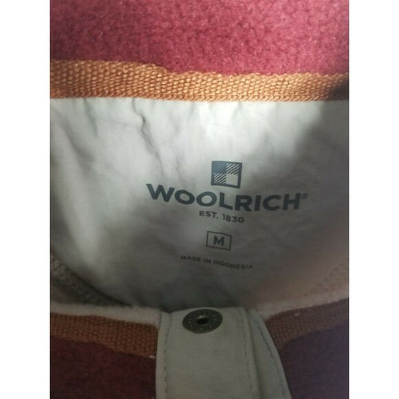 Woolrich Mens Oatmeal‎ Drifter 1/4 Button Fleece Collared Sweater Size Medium - Picture 5 of 7